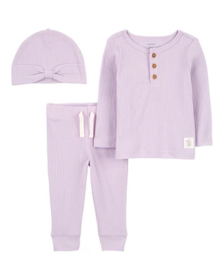 Baby 3-Piece Drop Needle Outfit Set