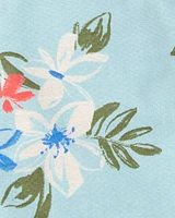 Baby Tropical Button-Down Romper