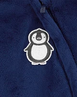 Baby 1-Piece Penguin Faux-Fur Hooded