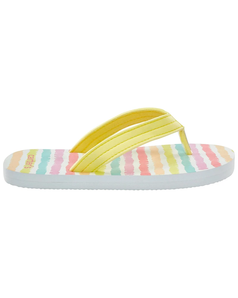 Striped Flip Flops