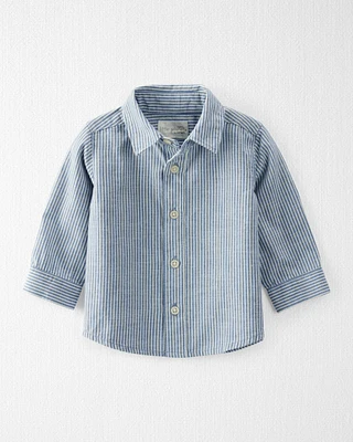 Baby Linen Button-Front Shirt Made with Organic Cotton