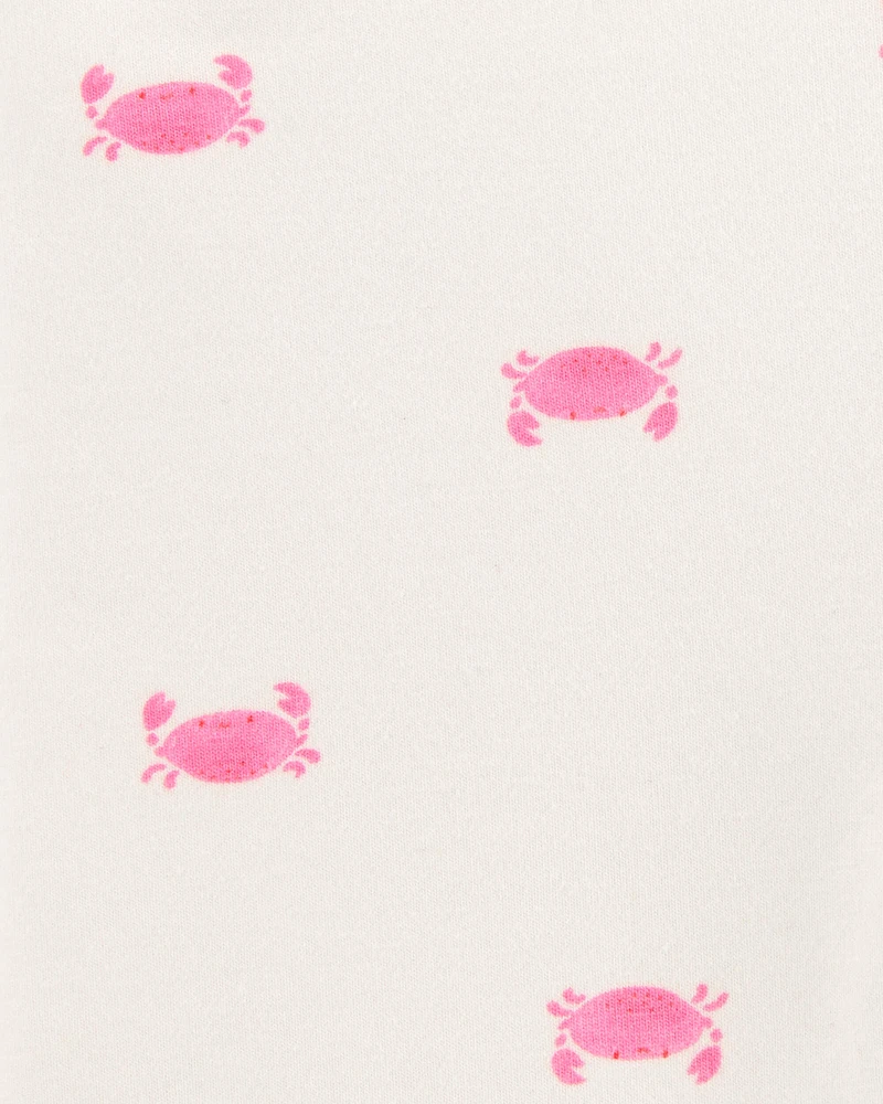 Toddler Crab Print Bike Shorts