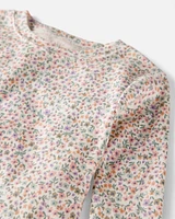 Toddler Floral Print Organic Cotton 2-Piece Pyjamas