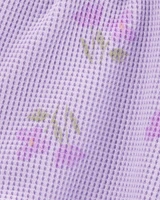 Toddler Floral Waffle Knit Shorts - Purple