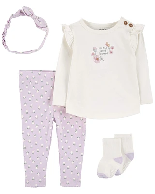 4-Piece Floral Outfit Set