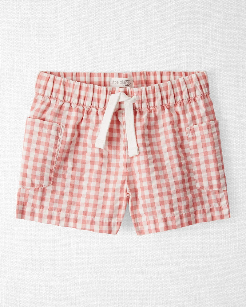 Toddler Gingham Shorts Made With Organic Cotton