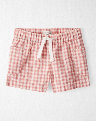 Toddler Gingham Shorts Made With Organic Cotton