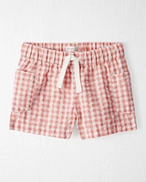 Toddler Gingham Shorts Made With Organic Cotton