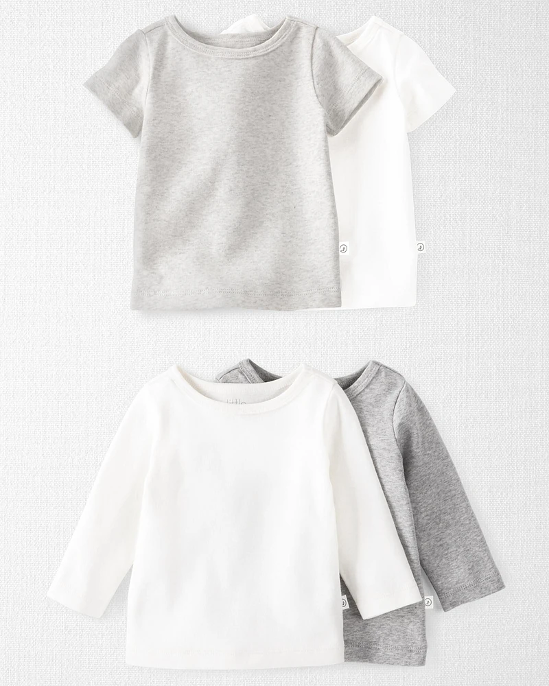 Baby 4-Pack Organic Cotton Rib Tops