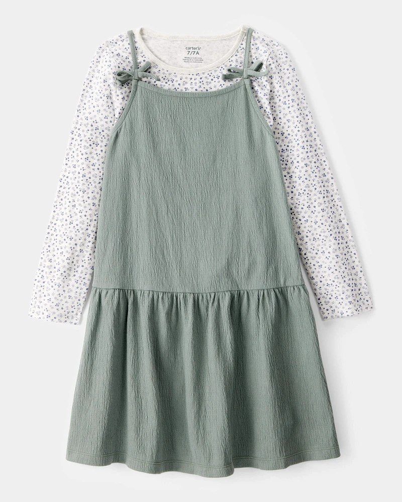 Kid 2-Piece Floral Tee & Tank Dress