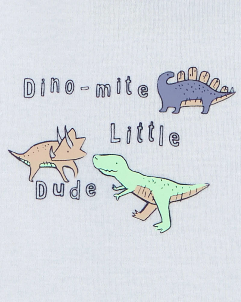 5-Pack Dinosaur Short-Sleeve Bodysuits