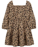 Leopard Twill Dress