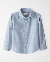 Toddler Boy Button-Front Shirt Made with Organic Cotton