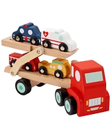 Toddler Wooden Rescue Car Carrier