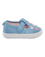 Baby Every Step® First Walker Floral Denim Sneakers - Blue