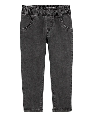 Baby Pull-On Denim Pant - Black