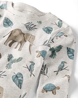 Toddler 2-Piece Organic Cotton Safari-Print Pyjamas