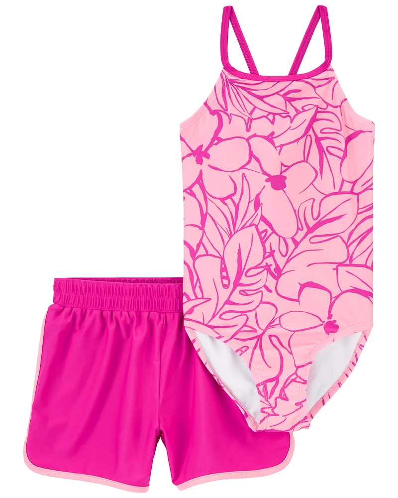 Kid 2-Piece Swimsuit & Short Set