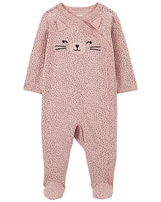 Cat Side-Snap Sleeper Pyjamas