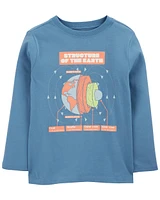 Earth Diagram Blend Long-Sleeve Tee - Blue