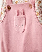 Baby 2-Piece Floral Long-Sleeve Tee & Coverall Set
