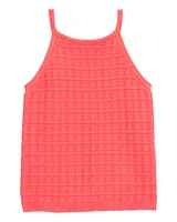 Kid Orange Knit Tank Top