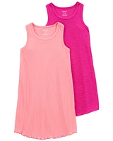 2-Pack Loose Fit Nightgowns