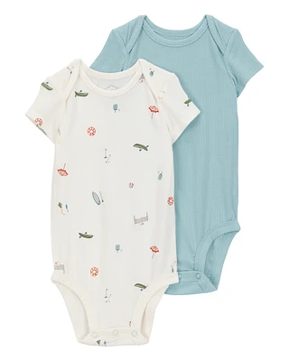 Baby 2-Pack PurelySoft Short-Sleeve Bodysuits