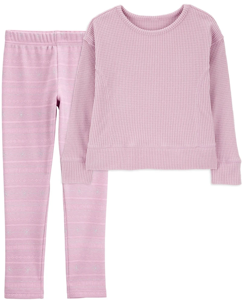 Kid 2-Piece Thermal Top & Fleece Leggings Set