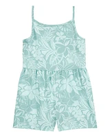 Kid Tropical Floral Tank Romper