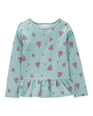 Kid Floral Peplum Top