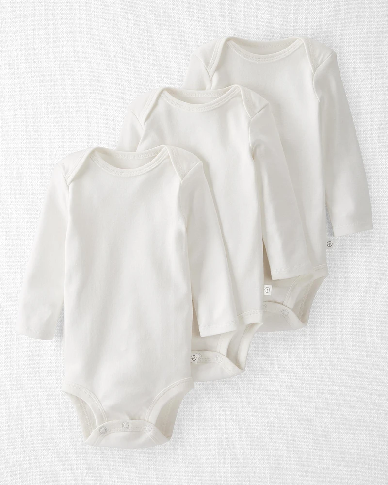 3-Pack Organic Cotton Rib Bodysuits