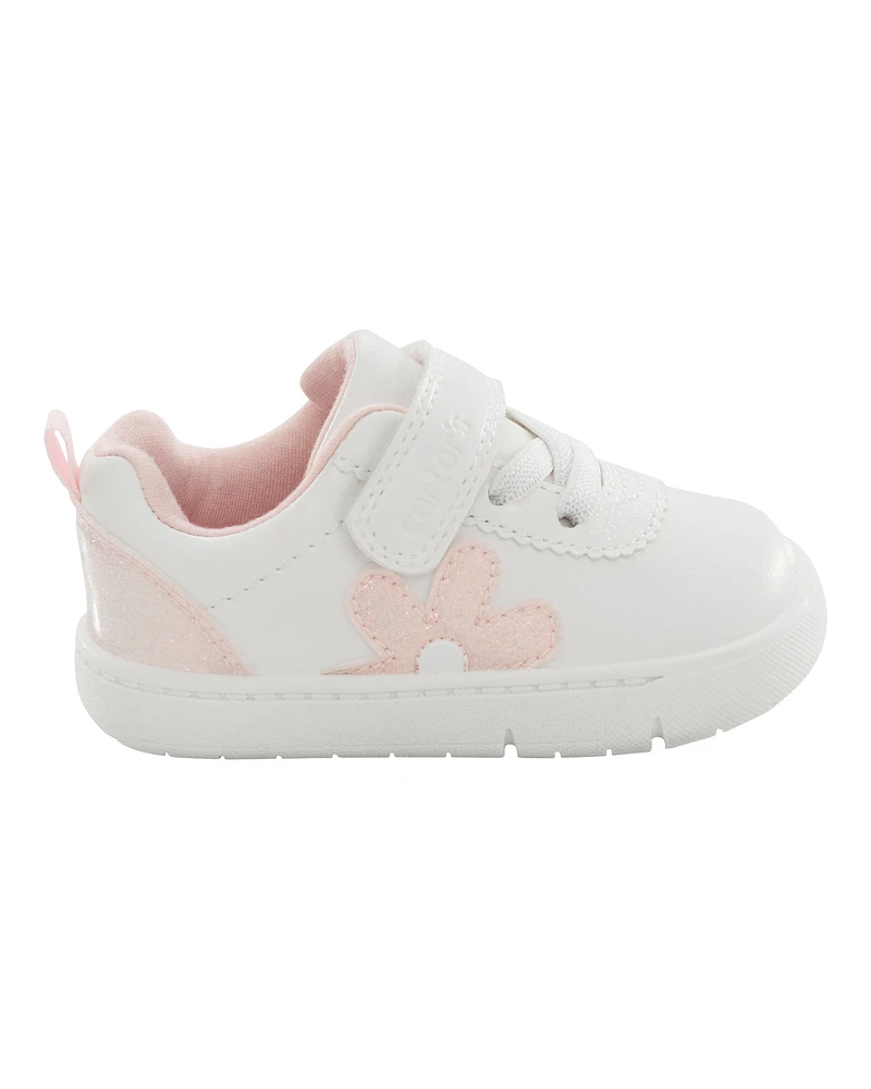 Every Step® First Walker Flower Casual Sneakers - White