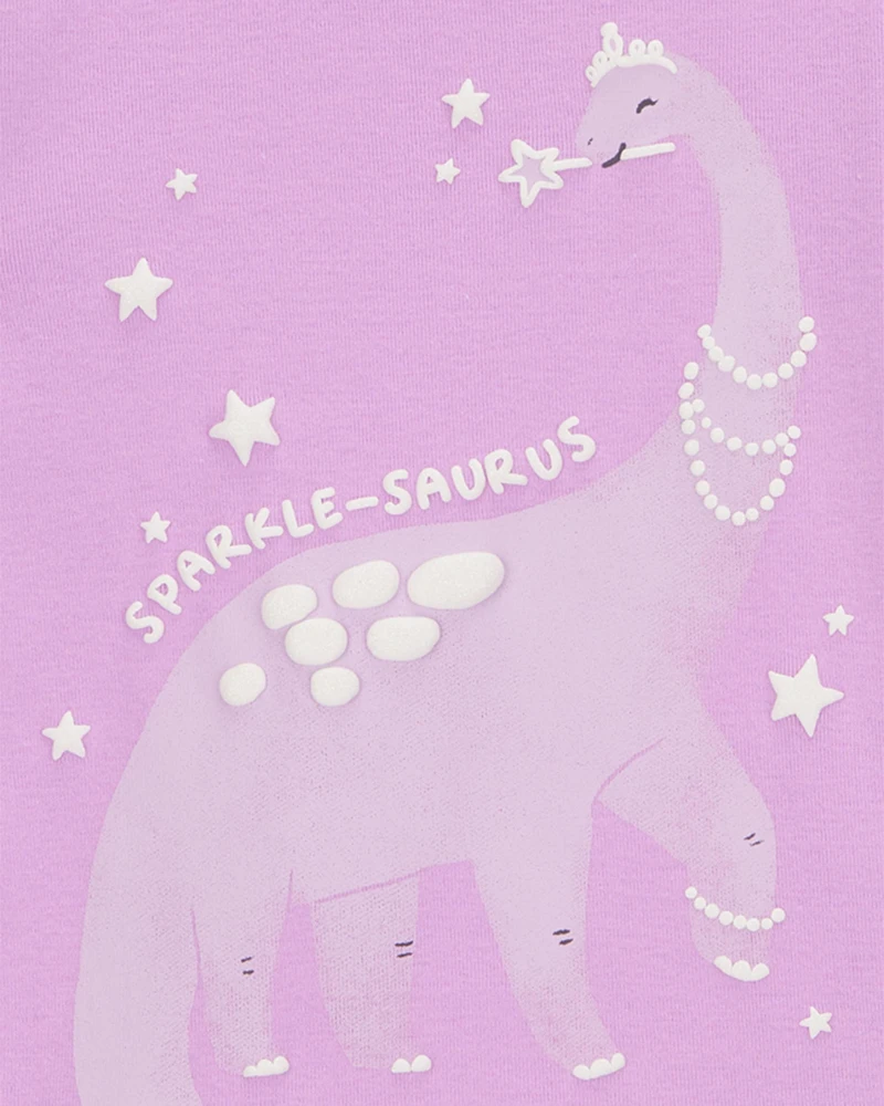 Baby Dinosaur Print Snug Fit Cotton 4-Piece Pyjamas