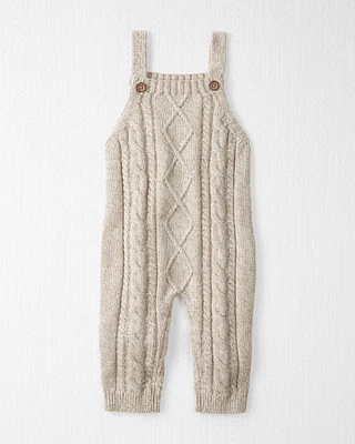 Baby Organic Cotton Cable Knit Overalls