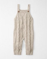 Baby Organic Cotton Cable Knit Overalls