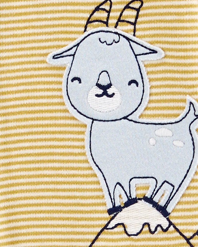 Goat Snap-Up Cotton Sleeper Pyjamas