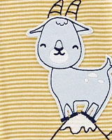 Goat Snap-Up Cotton Sleeper Pyjamas