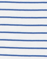 Toddler Striped Short-Sleeve Fashion Top - Navy