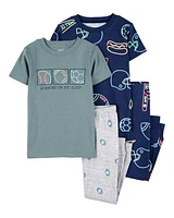 Baby 4-Piece Sports Cotton Pyjamas