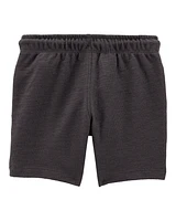 Toddler Pull-On Cotton-Blend Shorts - Black