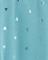 Shiny Heart Cozy Fleece Leggings