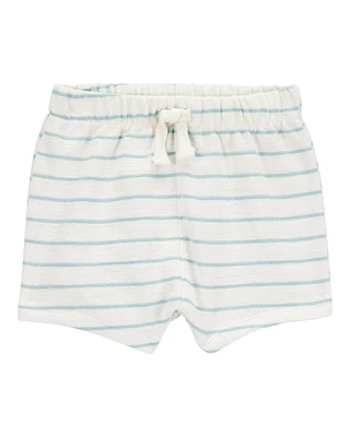 Baby Striped Pull-On Slub Jersey Shorts