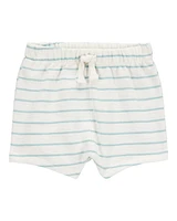 Baby Striped Pull-On Slub Jersey Shorts
