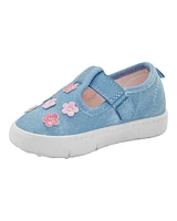 Every Step® First Walker Floral Denim Sneakers - Blue