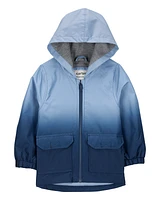 Toddler Dip Dye Rain Jacket - Blue