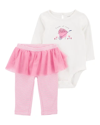 Baby 2-Piece Bodysuit & Tutu Pant Set