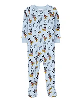Baby Disney© Mickey Mouse Snug Fit Cotton Footie 1-Piece Pyjamas - Blue
