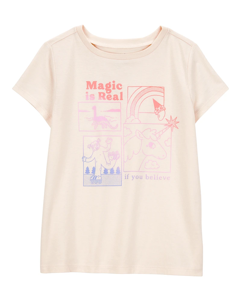 Kid Magic Is Real Short-Sleeve Graphic Tee - Ivory