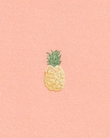 Toddler Pineapple Print PurelySoft 2-Piece Pyjamas - Coral